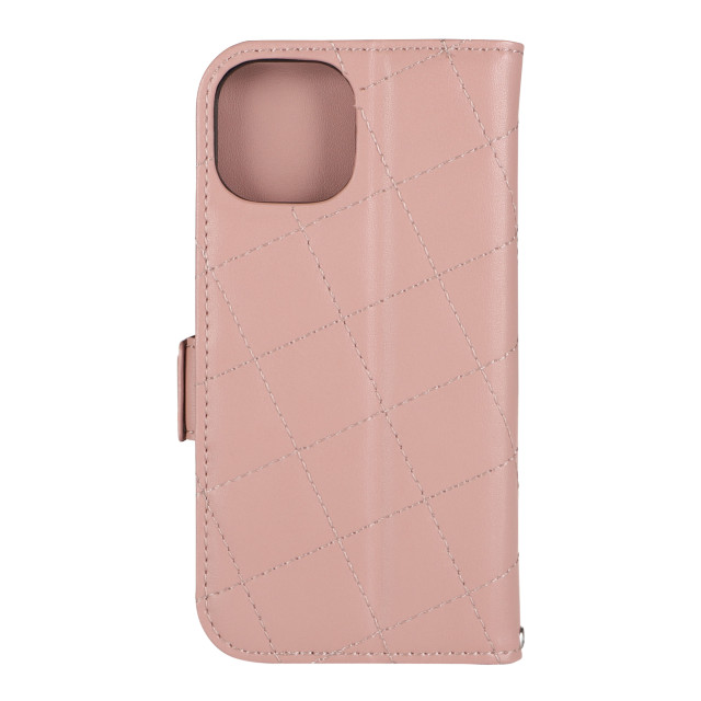 【iPhone14/13 ケース】DAISY PACH PU QUILT Leather Book Type Case (DUSTY PINK/WHITE)goods_nameサブ画像