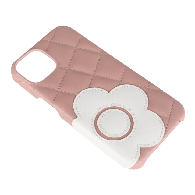 【iPhone14/13 ケース】DAISY PACH PU QUILT Leather Back Case (DUSTY PINK/WHITE)サブ画像