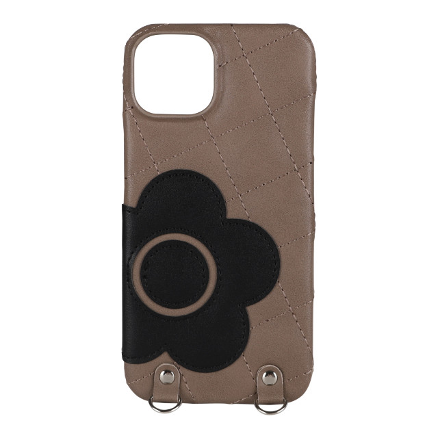 【iPhone14/13 ケース】DAISY PACH PU QUILT Leather New Sling Case (TAUPE/BLACK)サブ画像