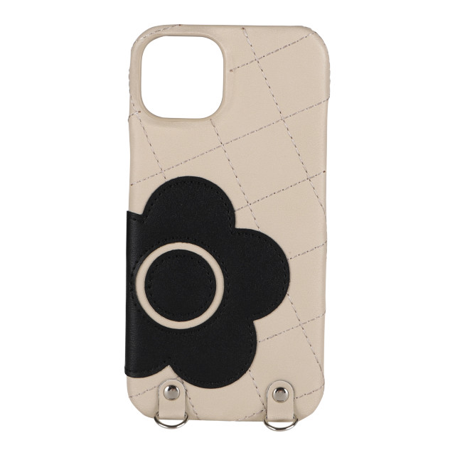 【iPhone14/13 ケース】DAISY PACH PU QUILT Leather New Sling Case (IVORY/BLACK)goods_nameサブ画像