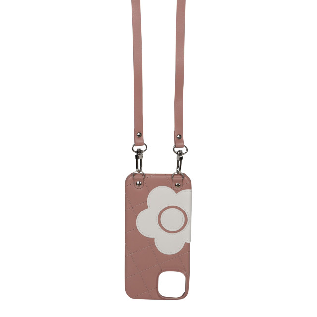 【iPhone14/13 ケース】DAISY PACH PU QUILT Leather New Sling Case (DUSTY PINK/WHITE)goods_nameサブ画像