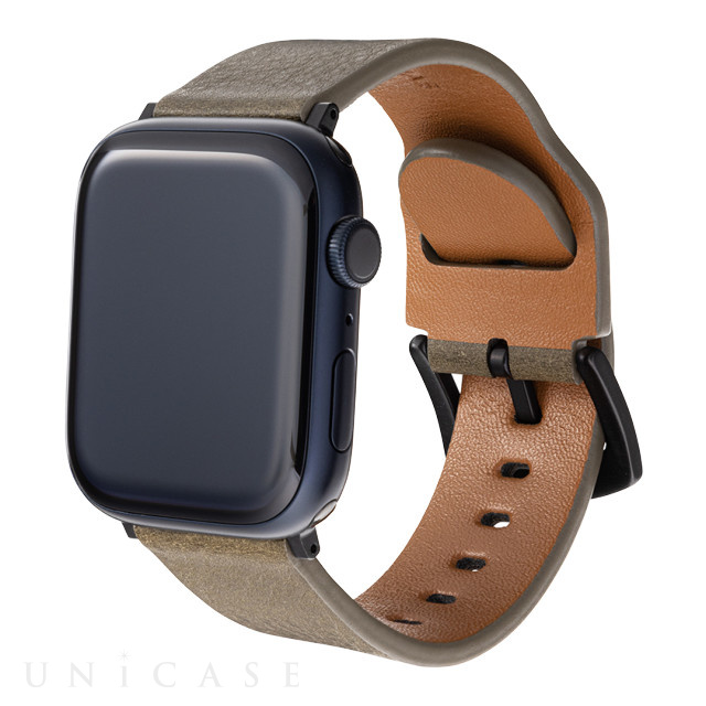 【Apple Watch バンド 41/40/38mm】イタリアンレザーバンド (グリージオ) for Apple Watch SE(第2/1世代)/Series9/8/7/6/5/4/3/2/1