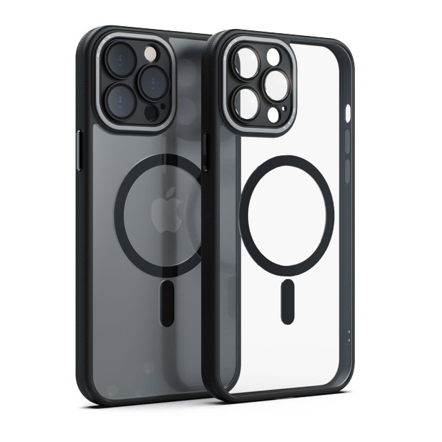 【iPhone13 Pro ケース】レンズガード一体型MagSafe対応クリアケース (ブラック)サブ画像