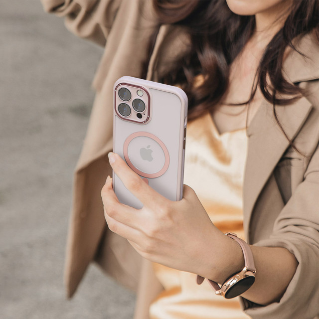 【iPhone13 Pro ケース】レンズガード一体型MagSafe対応クリアケース (ピンク)サブ画像