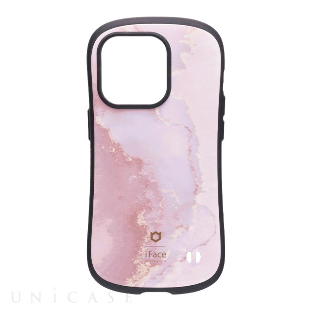 【iPhone14 Pro ケース】iFace First Class Marbleケース (パウダーピンク)