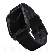 【Apple Watch バンド 45/44/42mm】STRADEN 防水レザー ハイブリッド APPLE WATCH 本革バンド MIDNIGHT (BLACK) for Apple Watch SE(第2/1世代)/Series9/8/7/6/5/4/3/2/1