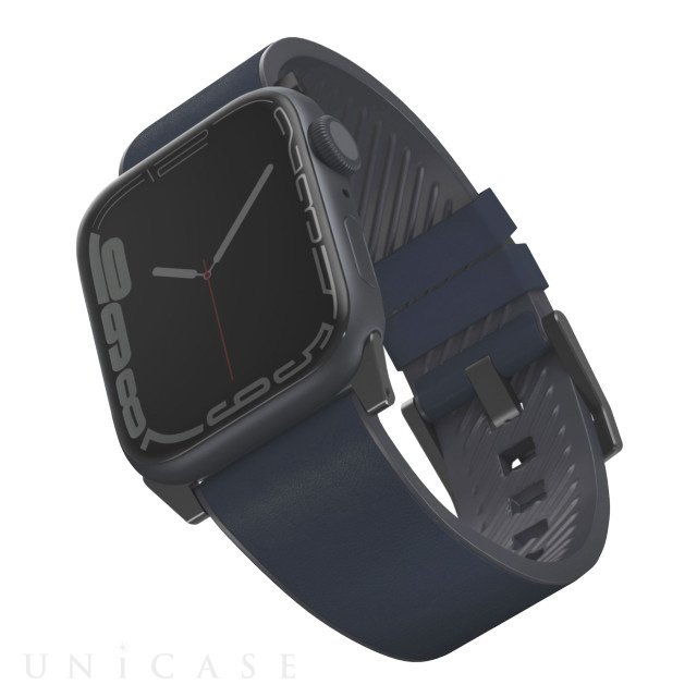 【Apple Watch バンド 45/44/42mm】STRADEN 防水レザー ハイブリッド APPLE WATCH 本革バンド PRUSSIAN (BLUE) for Apple Watch SE(第2/1世代)/Series9/8/7/6/5/4/3/2/1