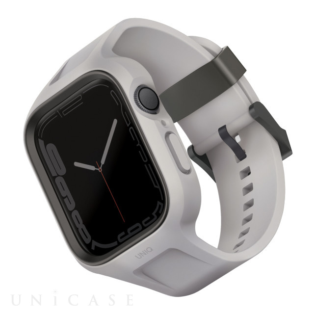 【Apple Watch バンド 45/44mm】MONOS 2-IN-1 APPLE WATCH STRAP WITH HYBRID バンド一体型タフネスケース CHALK GREY (GREY) for Apple Watch SE(第2/1世代)/Series9/8/7/6/5/4