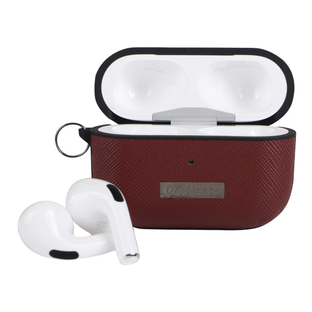 【AirPods Pro(第2世代) ケース】“スクエアプレート” PU Leather Case (WINE)goods_nameサブ画像