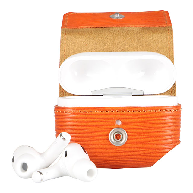 【AirPods Pro(第2世代) ケース】“Onda” Italian Leather Case (ORANGE)goods_nameサブ画像