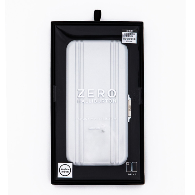 【アウトレット】【iPhone14 Pro ケース】ZERO HALLIBURTON Hybrid Shockproof Flip Case (Silver)サブ画像