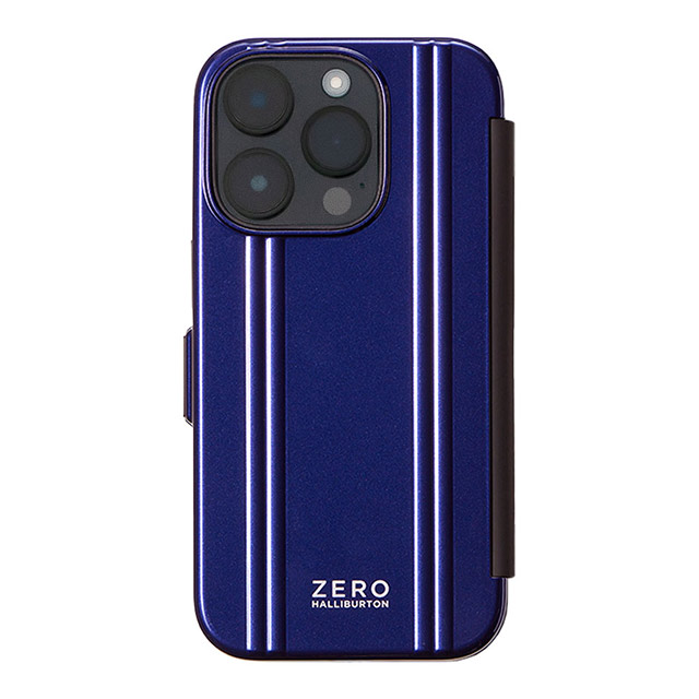 【アウトレット】【iPhone14 Pro ケース】ZERO HALLIBURTON Hybrid Shockproof Flip Case (Blue)サブ画像