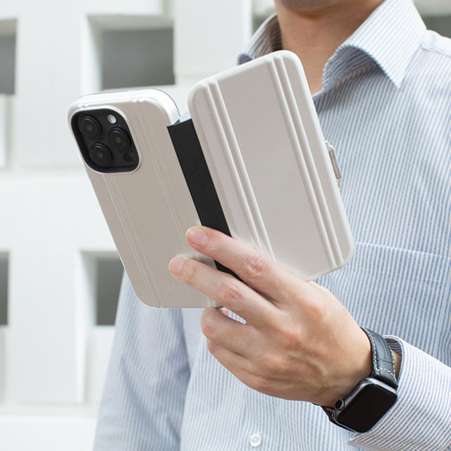 【アウトレット】【iPhone14/13 ケース】ZERO HALLIBURTON Hybrid Shockproof Flip Case (Black)サブ画像