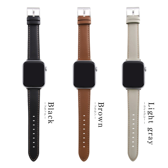 【Apple Watch バンド 49/45/44mm】本革レザーベルト バンド 20mm (ブラック) for Apple Watch Ultra2/1/SE(第2/1世代)/Series9/8/7goods_nameサブ画像