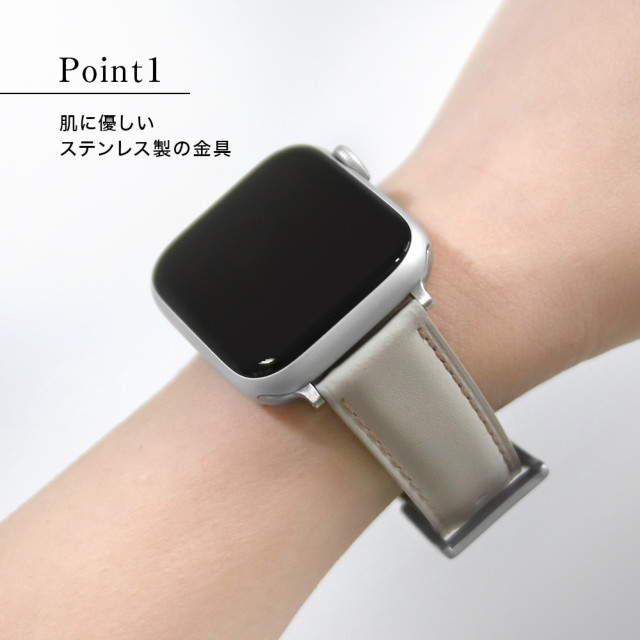 【Apple Watch バンド 49/45/44mm】本革レザーベルト バンド 20mm (ブラック) for Apple Watch Ultra2/1/SE(第2/1世代)/Series9/8/7goods_nameサブ画像