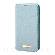 【アウトレット】【iPhone13 mini/12 mini ケース】“Shrink” PU Leather Book Case (Light Blue)