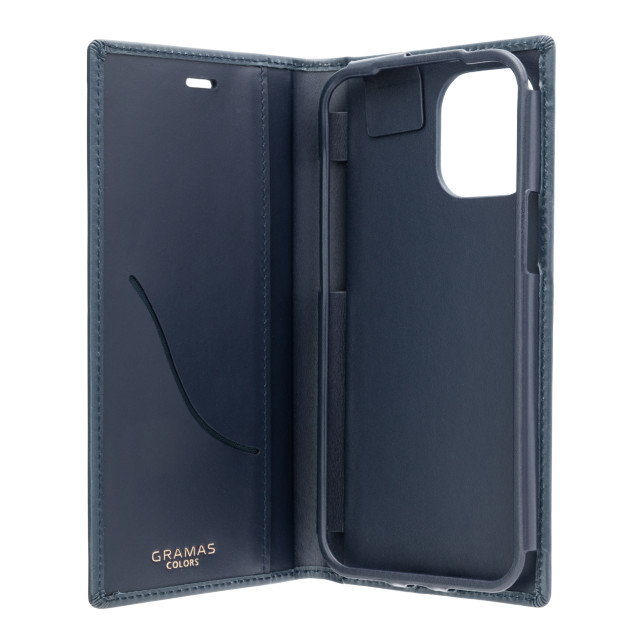 【アウトレット】【iPhone12 Pro Max ケース】Italian Genuine Leather Book Case (Navy)goods_nameサブ画像