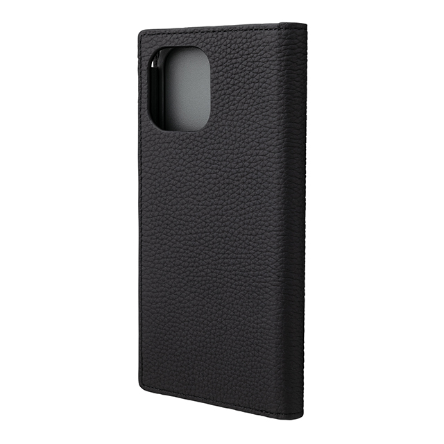 【アウトレット】【iPhone12 Pro Max ケース】Shrunken-Calf Leather Book Case (Black)goods_nameサブ画像