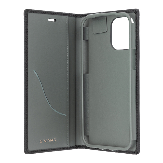 【アウトレット】【iPhone12 Pro Max ケース】Shrunken-Calf Leather Book Case (Black)goods_nameサブ画像