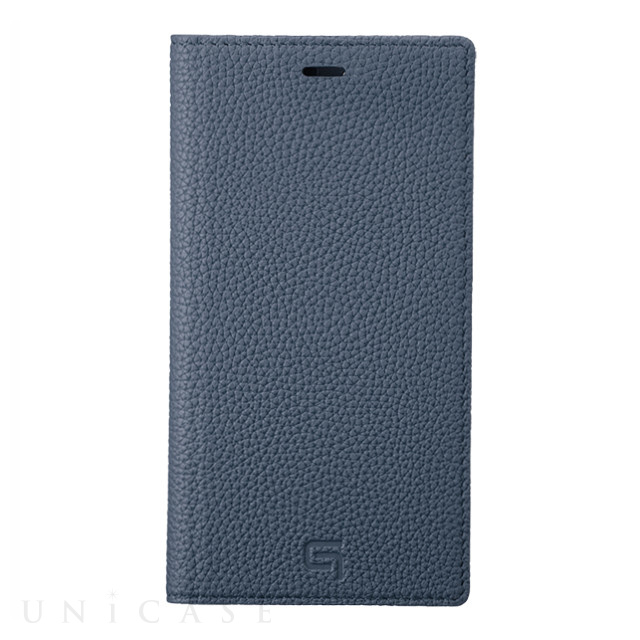 【アウトレット】【iPhone11 Pro/XS/X ケース】Shrunken-Calf Leather Book Case (Navy)