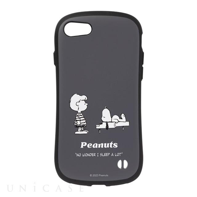 【iPhoneSE(第3/2世代)/8/7 ケース】PEANUTS iFace First Classケース (くすみブラック/スリーピング)