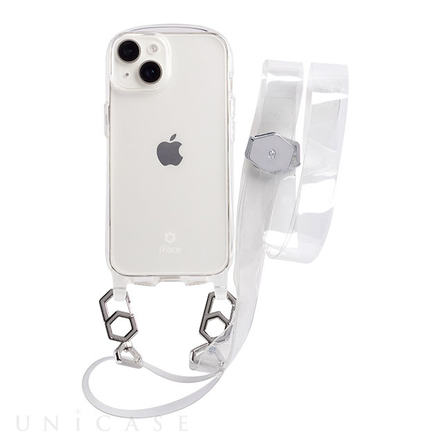 【iPhone14 ケース】iFace Hang and クリアケース/ショルダーストラップセット (クリア)