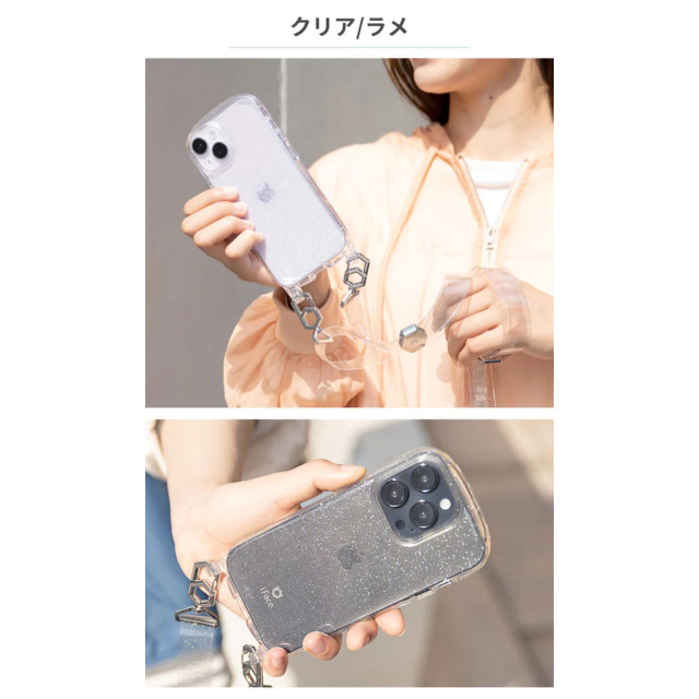【iPhone13 ケース】iFace Hang and クリアケース/ショルダーストラップセット (クリア/ラメ)goods_nameサブ画像