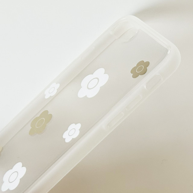 【iPhoneSE(第3/2世代)/8 ケース】RANDOM DAISY Hybrid Clear Case (WHITE/GOLD)サブ画像