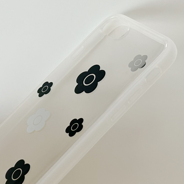 【iPhoneSE(第3/2世代)/8 ケース】RANDOM DAISY Hybrid Clear Case (BLACK/SILVER)サブ画像