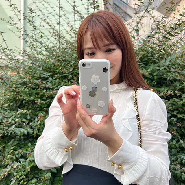 【iPhoneSE(第3/2世代)/8 ケース】RANDOM DAISY Hybrid Clear Case (BLACK/SILVER)goods_nameサブ画像