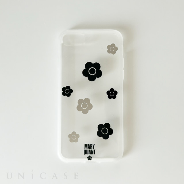 【iPhoneSE(第3/2世代)/8 ケース】RANDOM DAISY Hybrid Clear Case (BLACK/SILVER)