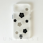 【iPhone14/13 ケース】RANDOM DAISY Hybrid Clear Case (BLACK/SILVER)