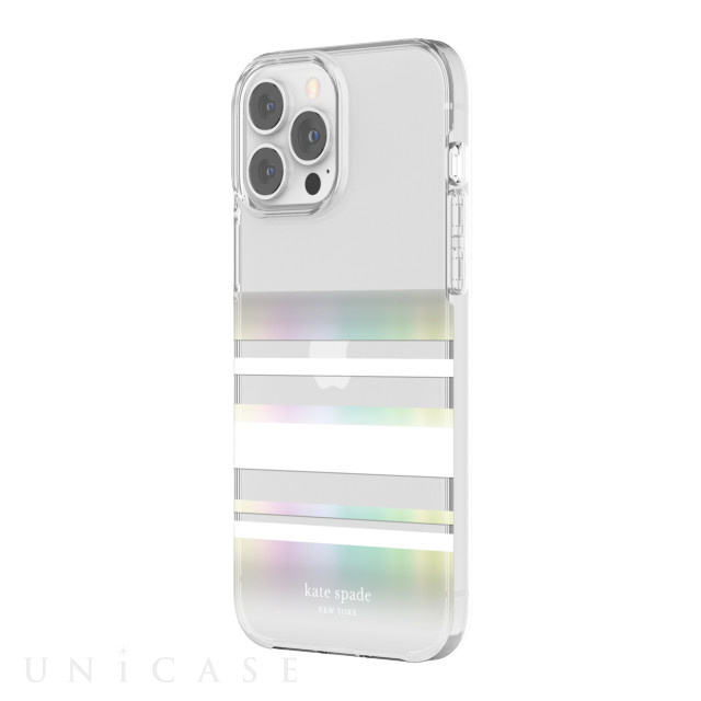 【アウトレット】【iPhone13 Pro Max ケース】Protective Hardshell Case (Park Stripe/White/Iridescent/Clear)