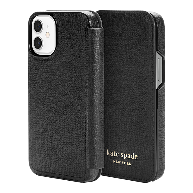 【アウトレット】【iPhone12 mini ケース】Folio Case (Black Crumbs/Black PC/Gold Sticker Logo)サブ画像