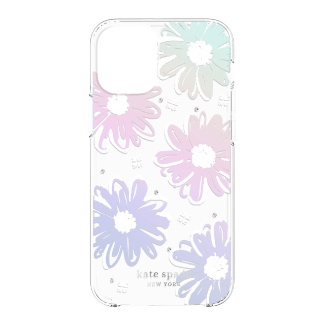 【アウトレット】【iPhone12 mini ケース】Protective Hardshell Case (Daisy Iridescent Foil/White/Clear/Gems)サブ画像