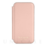 【アウトレット】【iPhone12 mini ケース】Folio Case (Pale Vellum Crumbs/Pale Vellum PC/Gold Sticker Logo)