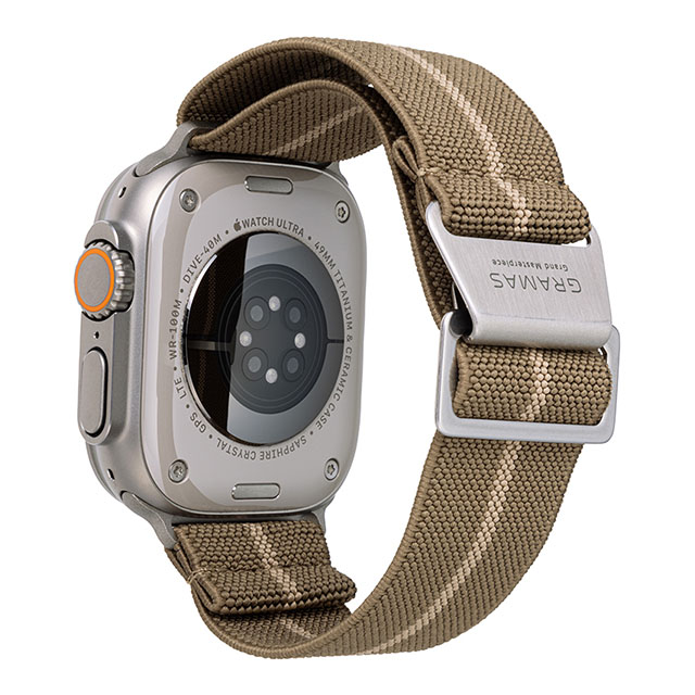 【Apple Watch バンド 49/45/44/42mm】MARINE NATIONALE STRAP ULTRA エラスティックループ (Khaki) for Apple Watch Ultra2/1/SE(第2/1世代)/Series9/8/7/6/5/4/3/2/1goods_nameサブ画像