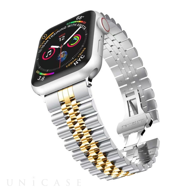 【Apple Watch バンド 41/40/38mm】クラシックバンド ジュビリー (シルバー/ゴールド) for Apple Watch SE(第2/1世代)/Series9/8/7/6/5/4/3/2/1