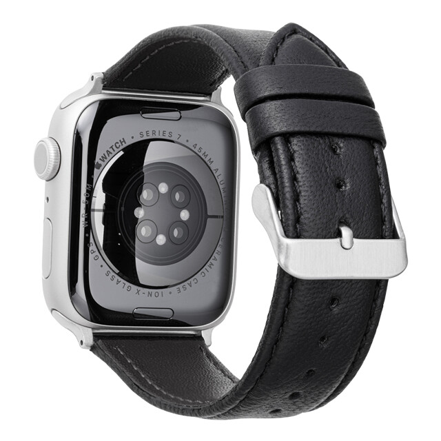 【Apple Watch バンド 49/45/44/42mm】”Lumiere” 強力撥水レザーバンド (ブラック) for Apple Watch Ultra2/1/SE(第2/1世代)/Series9/8/7/6/5/4/3/2/1goods_nameサブ画像