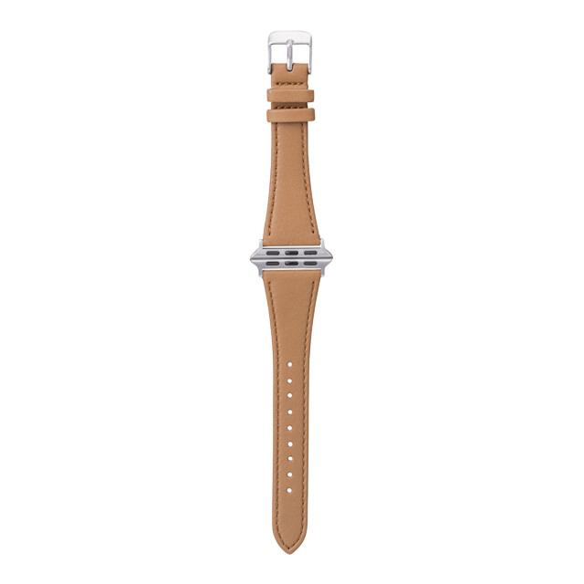 【Apple Watch バンド 41/40/38mm】”Lumiere” 強力撥水レザーバンド (ライトブラウン) for Apple Watch SE(第2/1世代)/Series9/8/7/6/5/4/3/2/1サブ画像