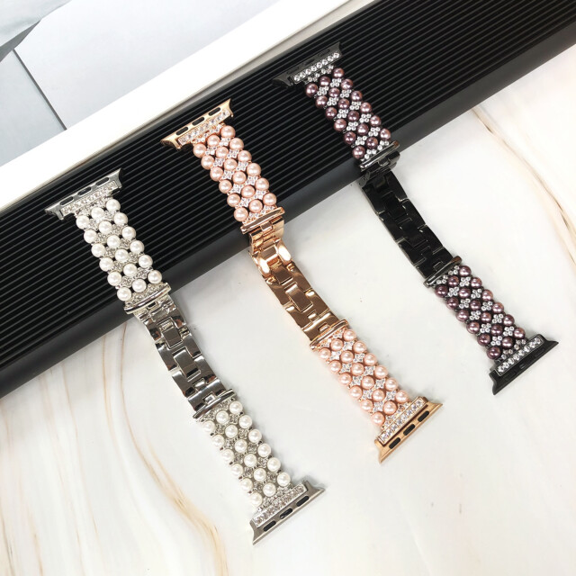 【Apple Watch バンド 41/40/38mm】パールベルト(024) シルバー for Apple Watch SE(第2/1世代)/Series9/8/7/6/5/4/3/2/1goods_nameサブ画像