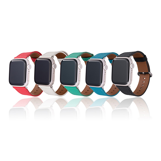 【Apple Watch バンド 41/40/38mm】”Mijas” クロスグレインレザーバンド (ブラック) for Apple Watch SE(第2/1世代)/Series9/8/7/6/5/4/3/2/1goods_nameサブ画像
