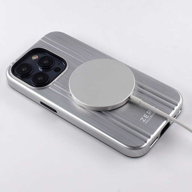 【iPhone15/14/13 ケース】ZERO HALLIBURTON Hybrid Shockproof Case (Matte Silver)サブ画像
