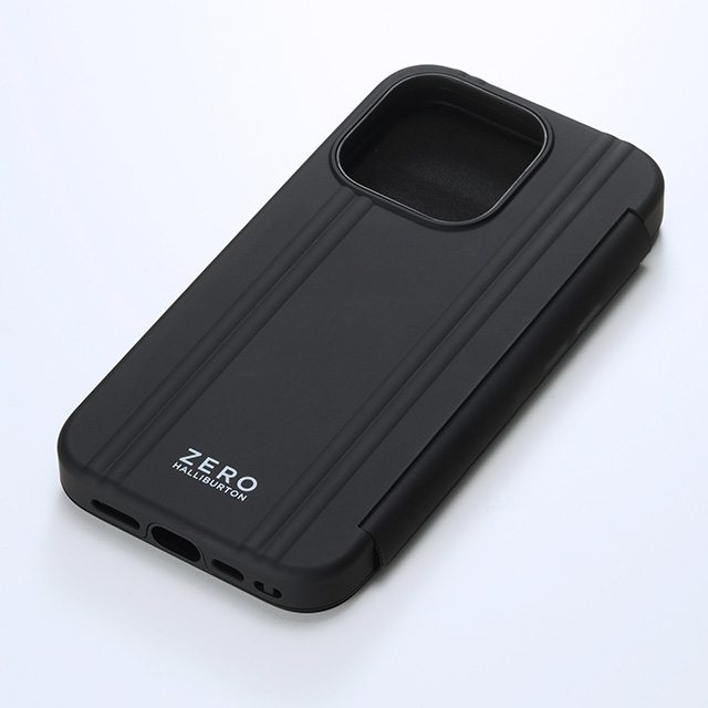 【iPhone15/14/13 ケース】ZERO HALLIBURTON Hybrid Shockproof Flip Case (Black)goods_nameサブ画像