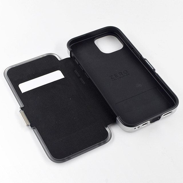 【iPhone15/14/13 ケース】ZERO HALLIBURTON Hybrid Shockproof Flip Case (Black)サブ画像