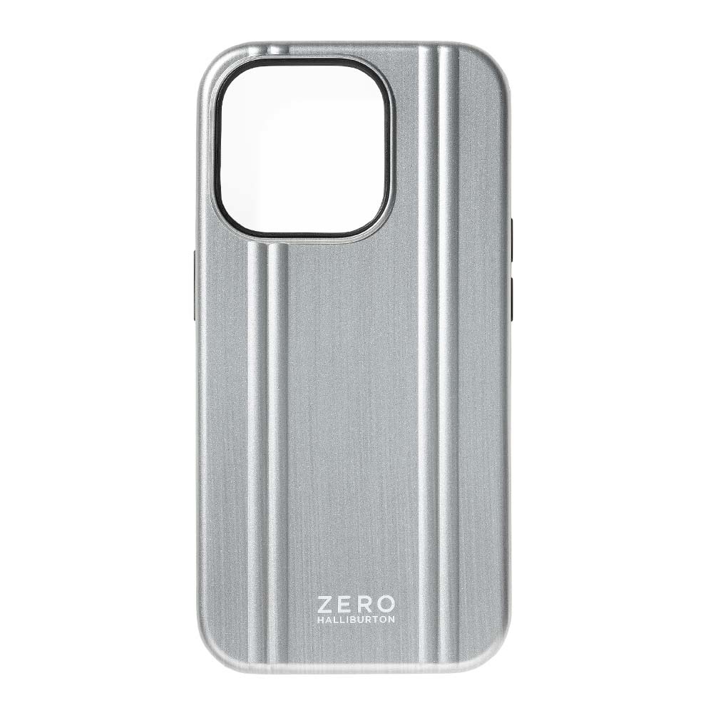 【iPhone15 Pro ケース】ZERO HALLIBURTON Hybrid Shockproof Case (Matte Silver)