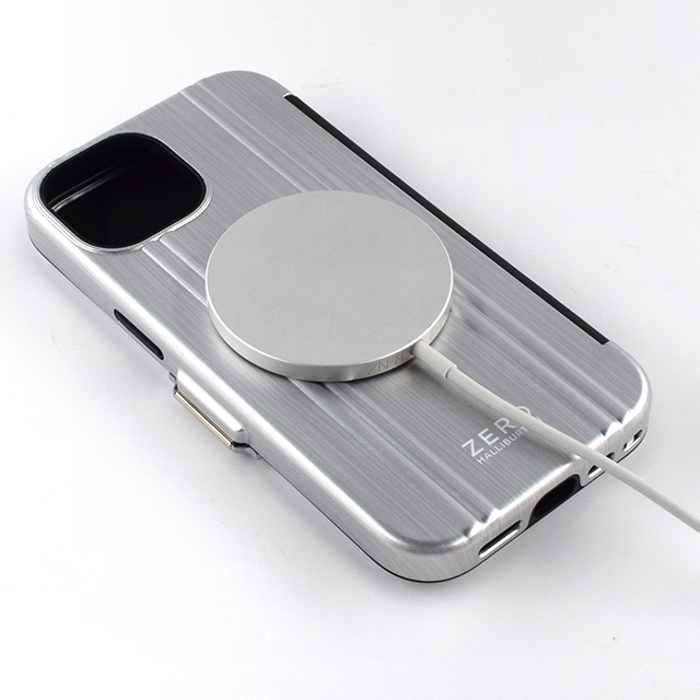 【iPhone15 Pro ケース】ZERO HALLIBURTON Hybrid Shockproof Flip Case (Matte Silver)サブ画像