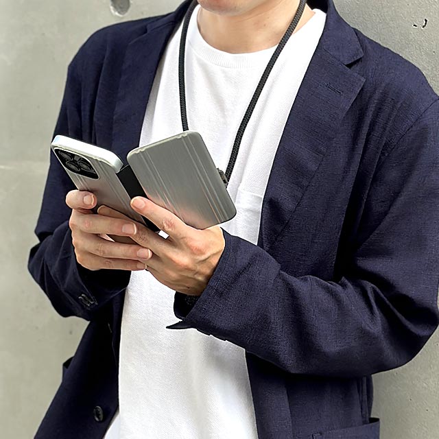 【iPhone15 Pro ケース】ZERO HALLIBURTON Hybrid Shockproof Flip Case (Matte Silver)サブ画像