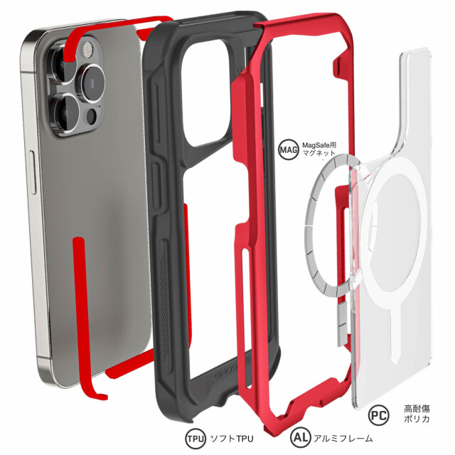 【iPhone15 Pro ケース】Atomic Slim with MagSafe (Red)サブ画像