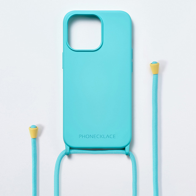 【iPhone15 Pro ケース】ストラップホール付きシリコンケース＋Rope Strap (ミント)goods_nameサブ画像